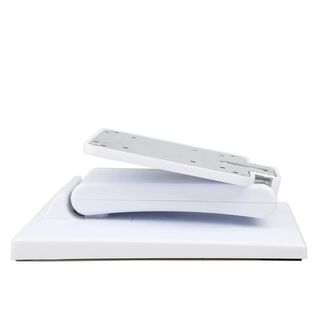 Alt view image 3 of 7 - Single Adjustable LCD Monitor Stand Mount Folding VESA Monitor Desk Stand with VESA Hole 75x75mm 100x100mm (White)