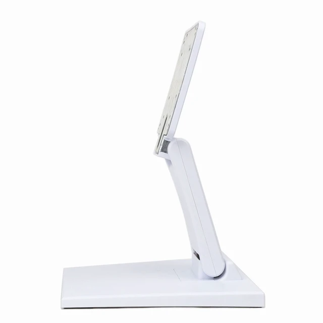 Alt view image 6 of 7 - Single Adjustable LCD Monitor Stand Mount Folding VESA Monitor Desk Stand with VESA Hole 75x75mm 100x100mm (White)