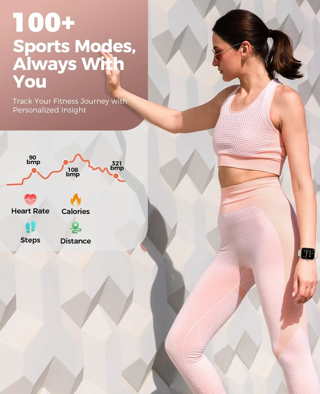Alt view image 4 of 7 - Smart Watch for Women Men (Answer/Make Call), 2.02" Smartwatches with 110+ Sport Modes, Sleep Monitor, IP68 Waterproof Fitness Watch (Champagne Gold)