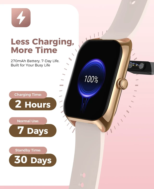 Alt view image 6 of 7 - Smart Watch for Women Men (Answer/Make Call), 2.02" Smartwatches with 110+ Sport Modes, Sleep Monitor, IP68 Waterproof Fitness Watch (Champagne Gold)