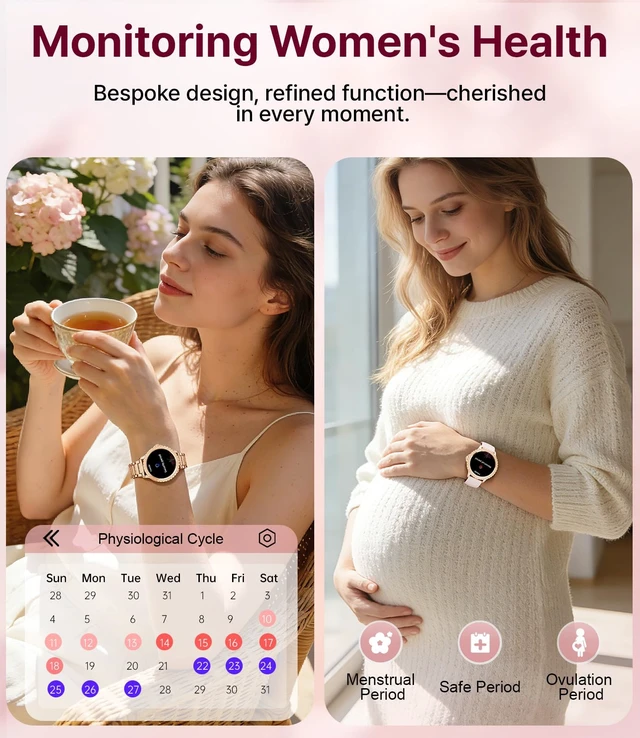 Alt view image 6 of 7 - Smart Watches for Women,1.32" HD Fitness Tracker Watch with Answer/Make Call,AI Voice Control,Heart Rate/Calories/SpO2 Monitor 100+ Sport Modes Ladies Smart Watch for Android iOS (Gold)