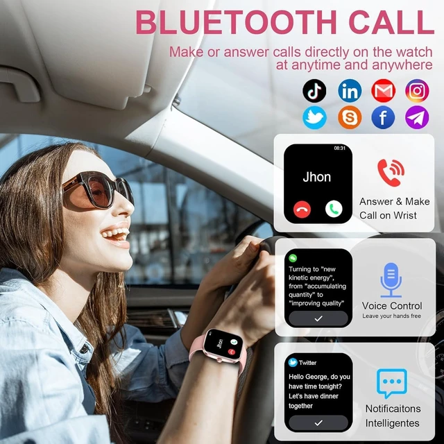 Alt view image 2 of 7 - Smart Watch for Women Men(Answer/Make Call), 2026 New 1.91" HD SmartWatch, Fitness Watch with 120+ Sport Modes, IP68 Waterproof, Pedometer, Heart Rate/Sleep Monitor, Activity Tracker for Android iOS