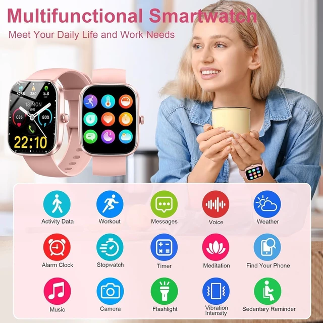 Alt view image 6 of 7 - Smart Watch for Women Men(Answer/Make Call), 2026 New 1.91" HD SmartWatch, Fitness Watch with 120+ Sport Modes, IP68 Waterproof, Pedometer, Heart Rate/Sleep Monitor, Activity Tracker for Android iOS