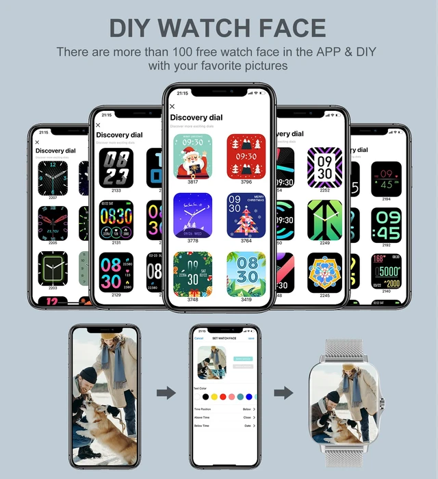Alt view image 5 of 6 - Smart Watches for Women(Answer/Make Call), Smart Watch for Android Phones iPhone, 1.7" HD Full Touch Screen Waterproof Watches Fitness Tracker with Heart Rate Sleep Steps Monitor Gifts for Women