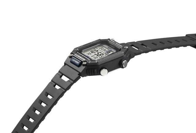 Alt view image 4 of 4 - WS-B1000 Series | Men's Digital Watch | (Black) | 100M WR | Step Tracker | LED Illuminator | 100 SEC Chronograph | Daily Alarm | 2-Year Battery