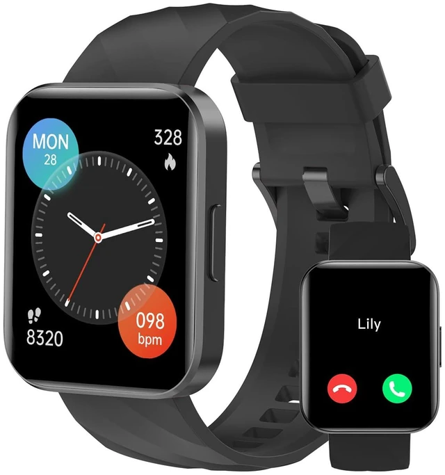 Main image of Smart Watch with Bluetooth Calling, 1.8 Inch HD Touch Screen, Pedometer, Sleep Tracking, Notification, IP68 Waterproof, Fitness Tracker for Women and Men