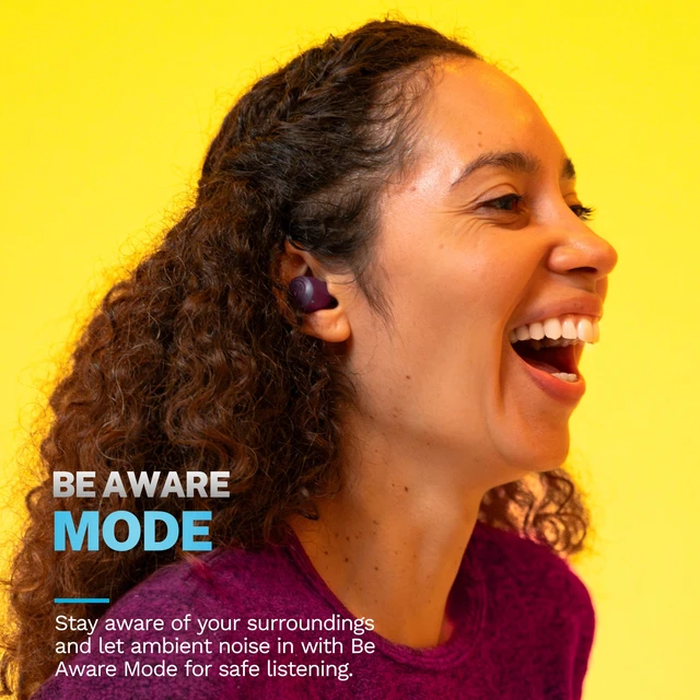 Alt view image 3 of 7 - Go Air Pop+ True Wireless Earbuds, in Ear Headphones, Bluetooth Earphones, 35H Playtime Ear Buds, Bluetooth Earbuds with Microphone, USB-C Charging Case, Dual Connect, EQ3 Sound, Violet