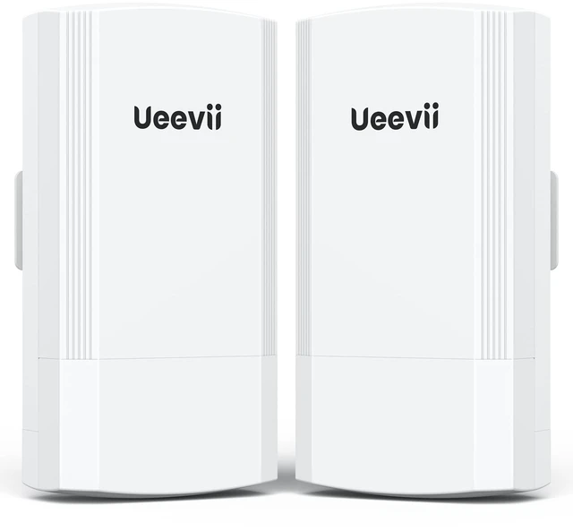 Main image of Wireless Bridge, 5.8G 100Mbps 2KM Point to Point WiFi Bridge | Long Range Outdoor CPE with 2x100Mbps LAN Ports, 24V PoE Injector, Ideal for Barn, Garage, or Shop Network Extension