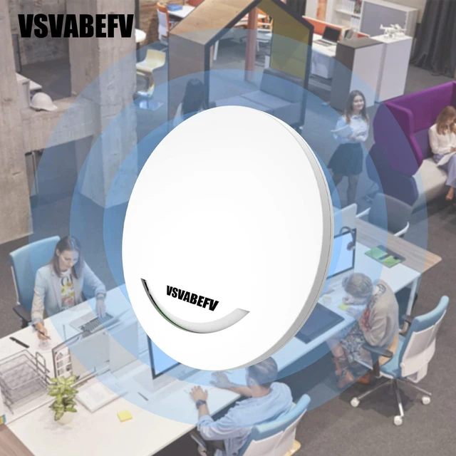 Alt view image 5 of 7 - Dual Band Gigabit POE Wireless WiFi Access Point WiFi Repeater | Long Range 5Ghz 1200Mbps Ceiling Mounted AP Wireless Access Point | Mesh, Seamless Roaming & MU-MIMO | PoE Powered