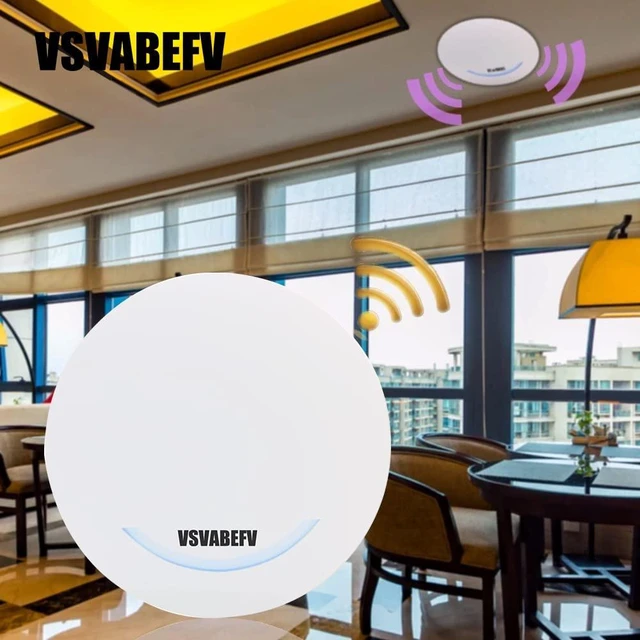 Alt view image 6 of 7 - Dual Band Gigabit POE Wireless WiFi Access Point WiFi Repeater | Long Range 5Ghz 1200Mbps Ceiling Mounted AP Wireless Access Point | Mesh, Seamless Roaming & MU-MIMO | PoE Powered