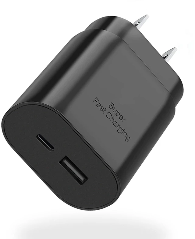 Main image of Type C Charger,25W Super Fast Charger Dual Port USB C Wall Charger, Quick Charging Block Compatible with Samsung Galaxy S25 S24 S23 S22/S22 Plus/S20/S21 Ultra Plus,Note 20/Note 10 Plus/iPhone 16/15