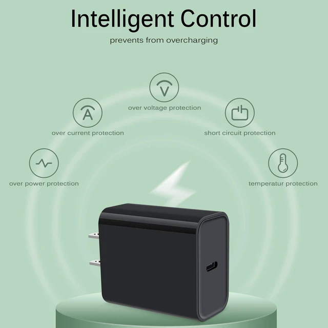 Alt view image 6 of 7 - Type C Charger Fast Charging Block Android Motorola Phone Charger | for Moto G Stylus 2026 2025 /G 17 Power/Edge 70 Fusion+/Razr Fold/Edge/G Play/G Power USB C Wall Charger Block Power Adapter