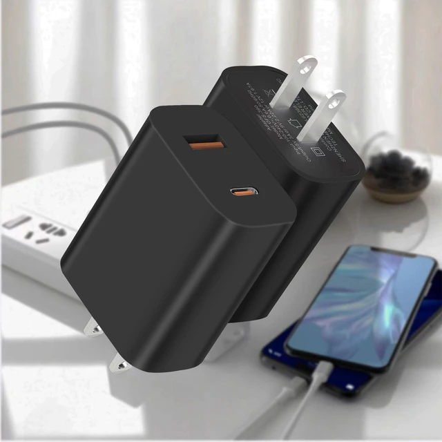 Alt view image 2 of 7 - 4 Pack USB C Charger Block,20W USB-C & USB-A Port Chargerfor i Phone 17/16/15/14/13/12/11/X/8, i Pad and More