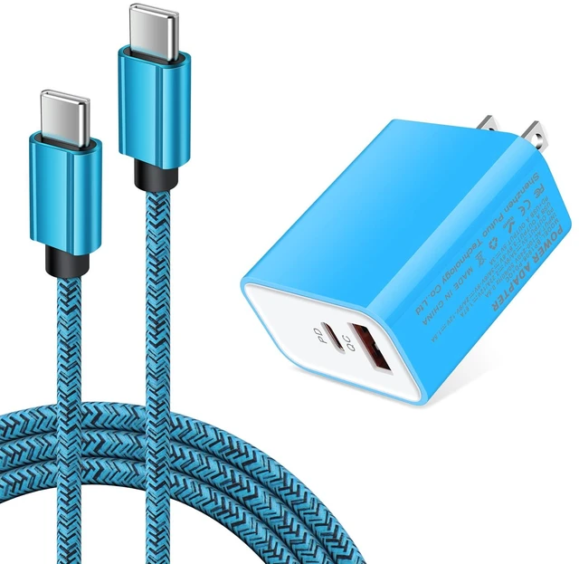 Main image of USB C Wall Charger, 20W Dual Port Fast Charging Block Android Phone Charger | Type C Charging Cable for Samsung Galaxy A17 A16 5G A15 A54 A14 A53 A13 S25 S24 S23, Google Pixel 10a 10 Pro XL 9a