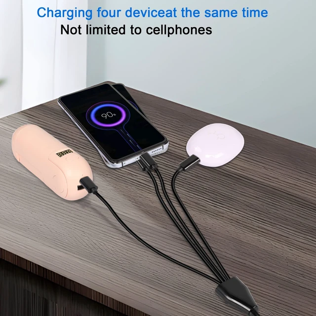 Alt view image 5 of 7 - Short USB C Splitter Cable,4 in 1 USB 2.0 A Male to 4 USB C Male Charging Cord for Some USB Type-C Phone, Device - 0.5M (Black)
