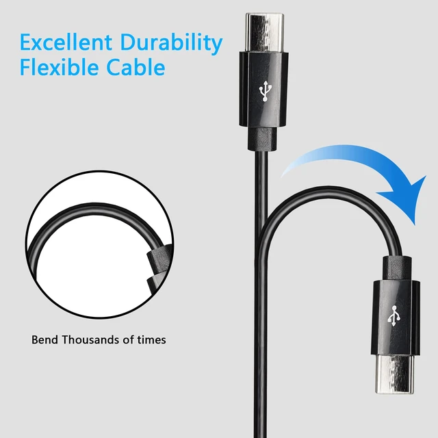Alt view image 4 of 7 - USB Type C Splitter Charging Cable,1ft 4 in 1 Multi Charging Cable, USB A to 4 x USB Type C Y Splitter Data Snyc Cord(0.3m-4 USB C, Black)
