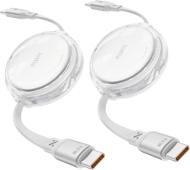 Main image of Basix 100W Retractable USB-C Cable, Fast Charging USB C-to-C Cable with 4 Adjustable Cable Lengths, USB C Cable for iPhone 17/17 Air/17 Pro/Pro Max, 16, 15 Series, Samsung S24/23+