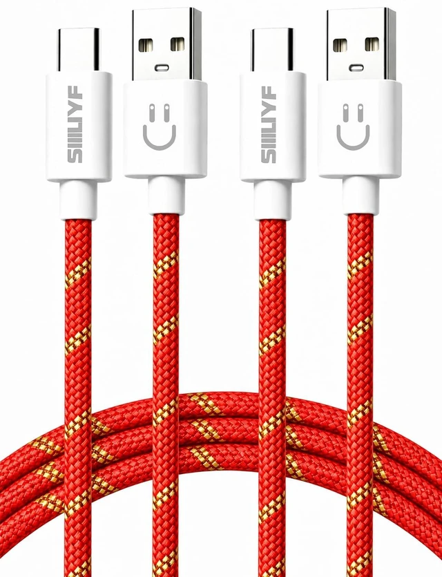 Main image of USB C Cable 10FT 2Pack,3A Fast Charging USB A to USB C Nylon Braided Type C | USB to USB C Cable Durable Cord for iPhone 17/16/15/Pro Max, Samsung Galaxy S26,CarPlay Cable and More