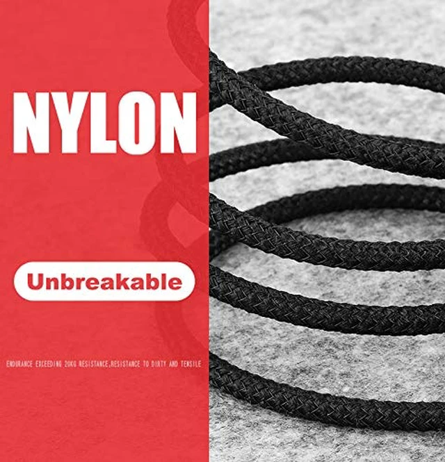 Alt view image 4 of 7 - Nylon Braided USB Type C Cable, USB A 2.0 to USB C Fast Charger Cord for Samsung Galaxy Note 9 8 S20 S10 S10+ S10e Fold S9 S8+, Mini Active (Black, 3 Feet)