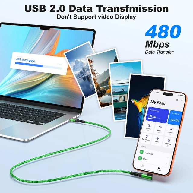 Alt view image 4 of 7 - 10ft USB C Cable Fast Charging,3 Pack 60W(3A) USB C Charger Cable | Long Type C Fast Charging Cable Nylon Braided USBC Charger Cord for MacBook,iPad,iPhone 17 16 15 Pro Max,Galaxy S26/S25,Pixel