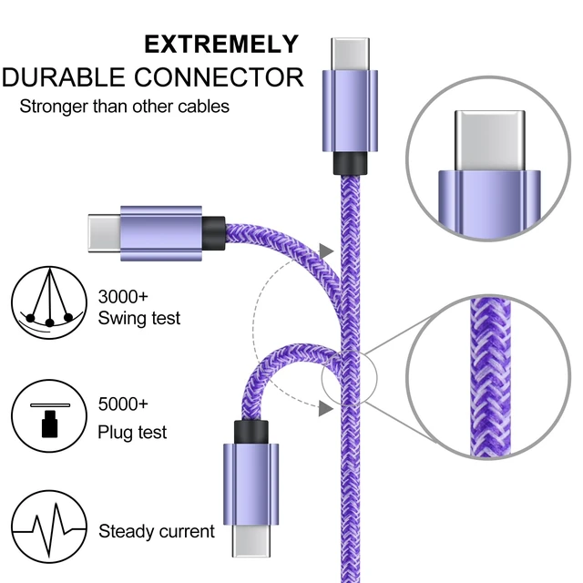 Alt view image 5 of 7 - Google Pixel Charger 6FT USB C Fast Charging Cable | for Google Pixel 11 10a 10 Pro XL 10 Pro Fold 9a 9 Pro 8 7,C Type Cord Charger Fast Charger for iPhone 17e 17 Pro Max 17 16e