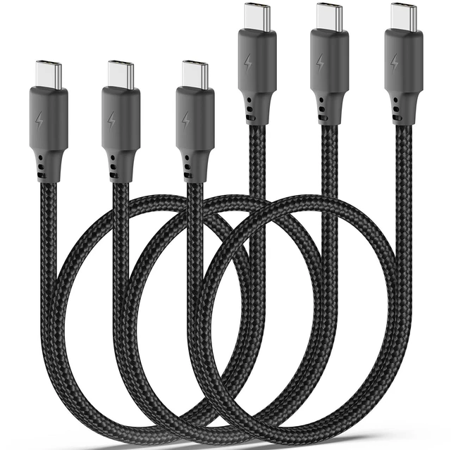 Main image of 1.5FT USB C to USB C Cable, 3Pack Type C Charger Cord for iPhone 17/16/15 3A Fast Charging, MFI Certified, Nylon Braided, 1.5 Foot CarPlay Cord for iPhone 17/16/15, iPad Air/Pro, Galaxy S26/S25, Moto