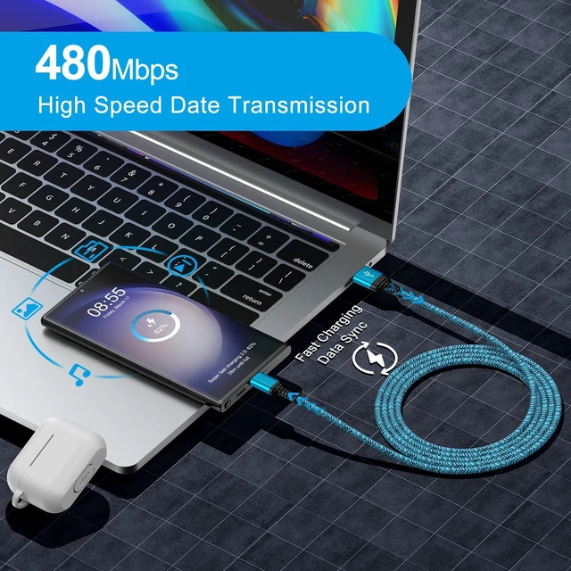 Alt view image 3 of 7 - USB A to USB C Cable 3A Fast Charging Car Carplay Cord 6 FT Type C Charger Car Charging Cord for iPhone 18 Pro Max,17e 17 Pro Max Air,16e,16 Pro Max,16 Pro,16 Plus,15 Pro Max,15 Plus Cable for Carplay