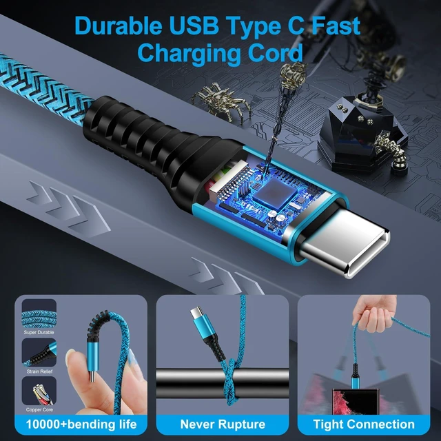Alt view image 5 of 7 - USB A to USB C Cable 3A Fast Charging Car Carplay Cord 6 FT Type C Charger Car Charging Cord for iPhone 18 Pro Max,17e 17 Pro Max Air,16e,16 Pro Max,16 Pro,16 Plus,15 Pro Max,15 Plus Cable for Carplay