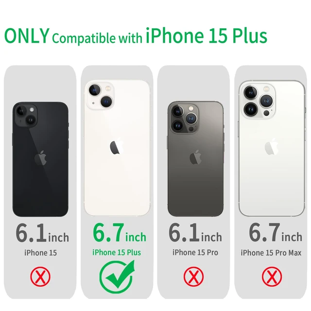 Alt view image 2 of 7 - Compatiable with iPhone 15 Plus Case Clear, Transparent Shockproof Phone Case, Slim Anti-Scratch Hard PC Back Protective Cover Bumper, Clear