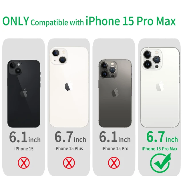 Alt view image 2 of 7 - Compatiable with iPhone 15 Pro Max Case Clear, Transparent Shockproof Phone Case, Slim Anti-Scratch Hard PC Back Protective Cover Bumper, Clear