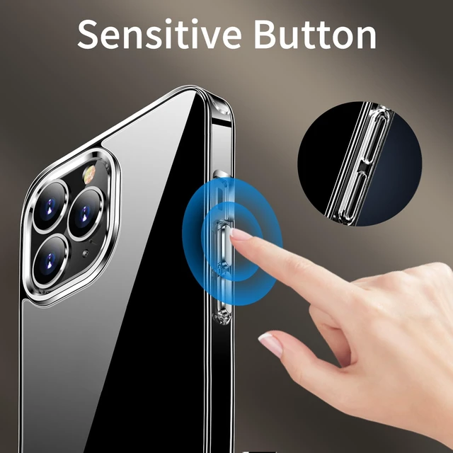 Alt view image 6 of 7 - Compatiable with iPhone 15 Pro Max Case Clear, Transparent Shockproof Phone Case, Slim Anti-Scratch Hard PC Back Protective Cover Bumper, Clear