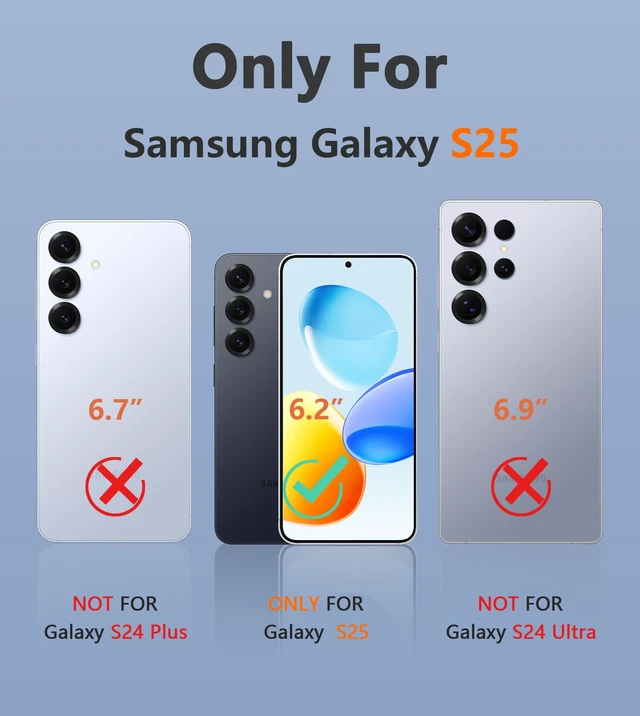 Alt view image 2 of 7 - for Samsung Galaxy S25 Phone Case: Dual Layer Non Slip Protective | With Screen Protector, Shockproof Drop Protection, Matte Textured Protective Cell Phone Cover, for Daily Use, Purple