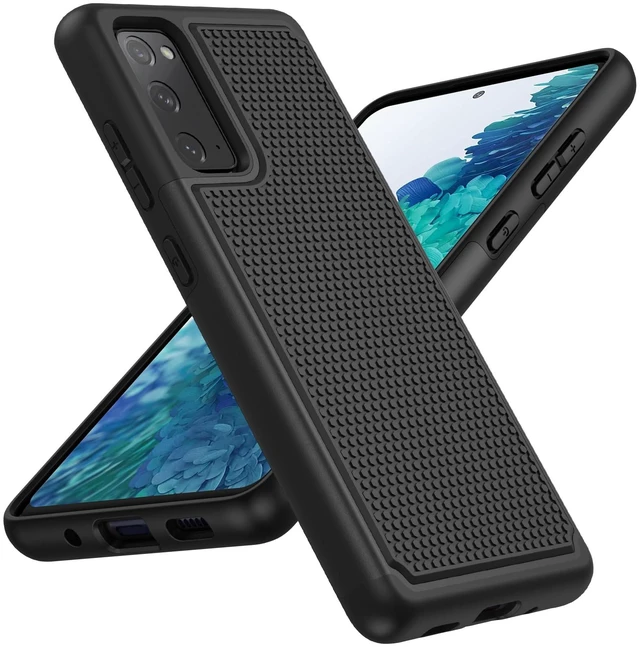 Main image of for Samsung Galaxy S20 FE 5G Case: Dual Layer Non Slip Black | Military Grade Drop Protection, Matte Textured, Shockproof Protective Cell Phone Cover, for Daily Use, Black