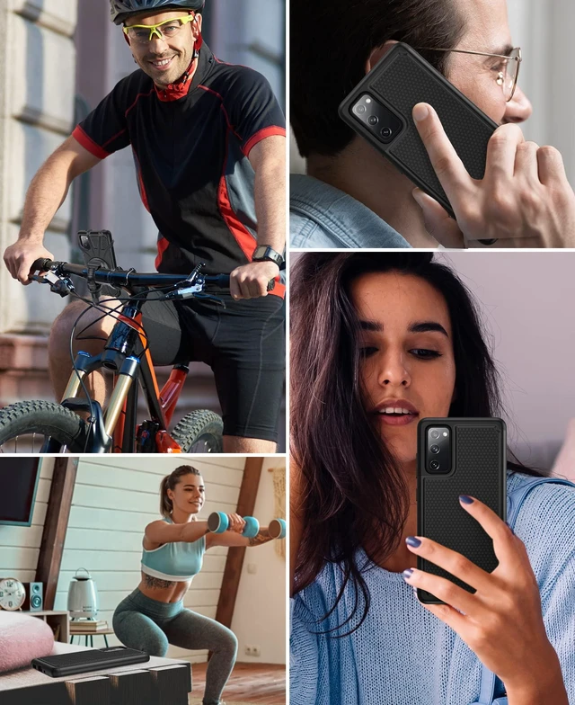 Alt view image 6 of 7 - for Samsung Galaxy S20 FE 5G Case: Dual Layer Non Slip Black | Military Grade Drop Protection, Matte Textured, Shockproof Protective Cell Phone Cover, for Daily Use, Black