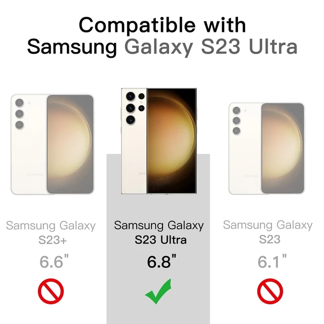 Alt view image 2 of 7 - Case for Samsung Galaxy S23 Ultra, Anti-Yellowing, Clear | Shockproof Protection, Scratch Resistant Hard PC Back, Durable Transparent TPU Bumper