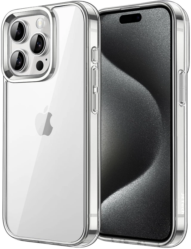 Main image of Case for iPhone 15 Pro Max, Anti-Yellowing, Clear | Shockproof Protection, Scratch Resistant Hard PC Back, Durable Transparent TPU Bumper