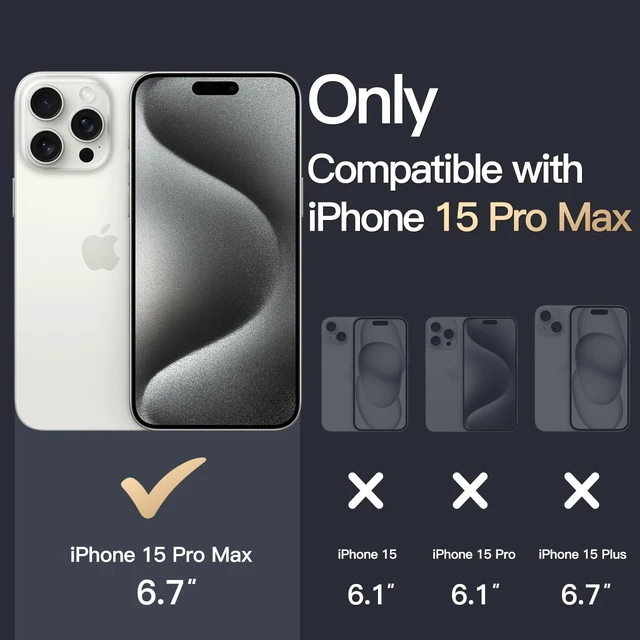 Alt view image 2 of 6 - Case for iPhone 15 Pro Max, Anti-Yellowing, Clear | Shockproof Protection, Scratch Resistant Hard PC Back, Durable Transparent TPU Bumper