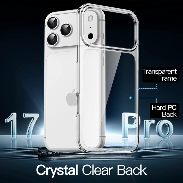Alt view image 3 of 6 - Case for iPhone 17 Pro, Anti-Yellowing, Clear | Shockproof Protection, Scratch Resistant Hard PC Back, Durable Transparent TPU Bumper