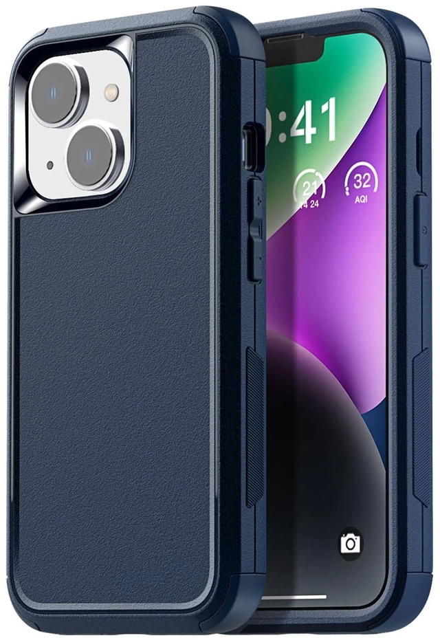 Main image of iPhone 14 (6.1") Heavy Duty 3-Layer Protection, Military Grade Shockproof & Dust-Proof, Sea Blue