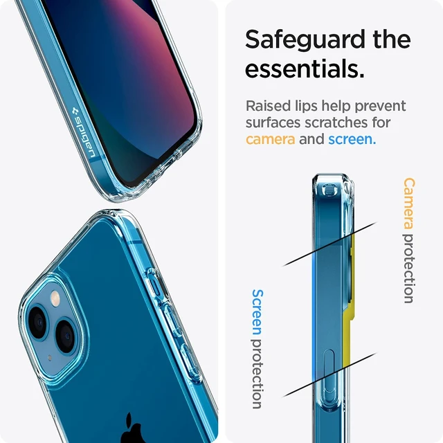 Alt view image 5 of 7 - Ultra Hybrid for iPhone 13 Case, Crystal Clear | Anti-Yellowing Resin, Air Cushion Technology, Military-Grade Drop Protection, Raised Camera Protection, Wireless Charging