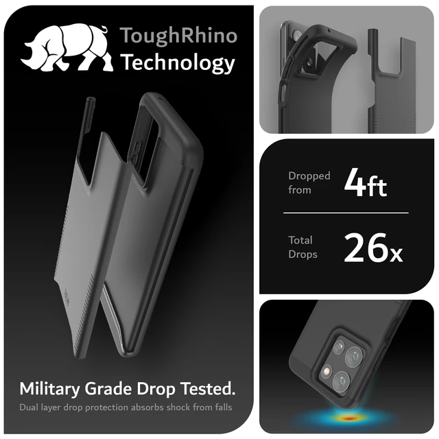 Alt view image 3 of 7 - Merge for Moto G Play 2026 / G 2026 / G 2025 Phone Case - Black | Military Grade Drop Tested | Dual Layer Heavy Duty Protection | Rugged Slim Grip Case for Motorola G 2025/2026 & G Play 2026