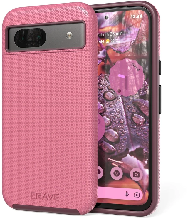 Main image of Dual Guard for Google Pixel 8a Case - Berry | Designed for the Google Pixel 8a (6.1 inch) with Wireless Charging Compatibility and a Textured Grip