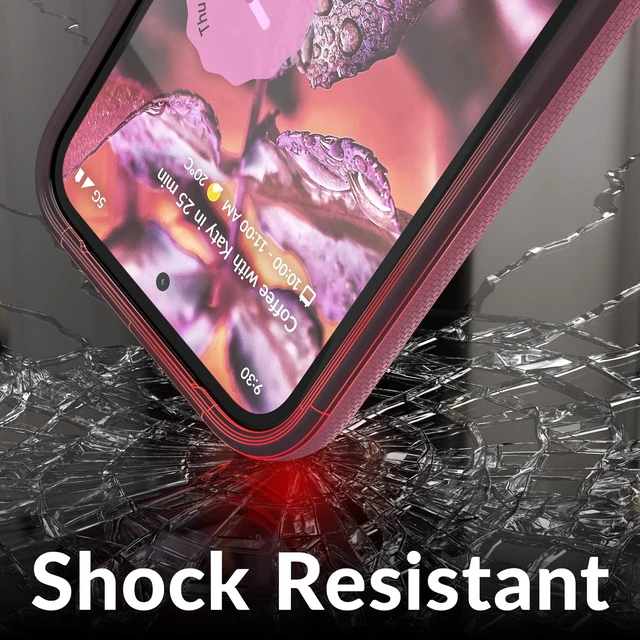 Alt view image 5 of 7 - Dual Guard for Google Pixel 8a Case - Berry | Designed for the Google Pixel 8a (6.1 inch) with Wireless Charging Compatibility and a Textured Grip