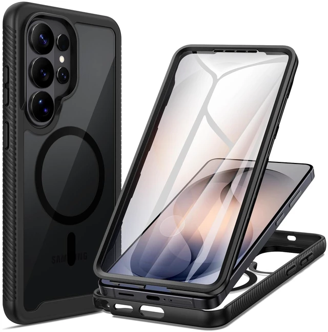Main image of Magnetic Designed for Samsung Galaxy S26 Ultra Phone Case Black | Full Body Shockproof Cover, with Built-in Screen Protector Slim Fit Protective Case for S26 Ultra 6.9"