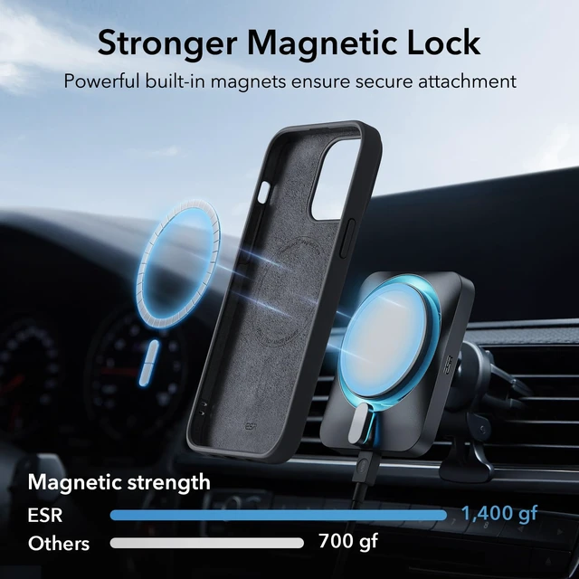 Alt view image 2 of 6 - for iPhone 15 Case with MagSafe, Supports Magnetic Charging, Slim Liquid Silicone Case, Shock Absorbing, Screen and Camera Protection, Cloud Series, Black