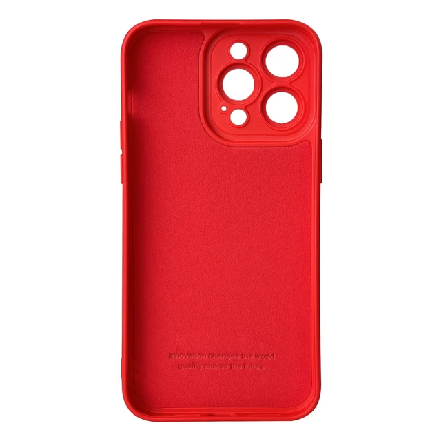 Alt view image 3 of 6 - Soft Silicone Phone Case for iPhone 13 Pro Max, Red (6.7 inch) | TPU Rubber Back Case, Back Cover, Precise Rear Camera Cutouts, Shock-Absorbing Design, Wireless Charging Support