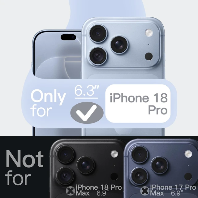 Alt view image 2 of 7 - Magnetic Silicone Case for iPhone 18 Pro, Glacier | Compatible with MagSafe, Silky Soft Touch, Shockproof Protection, Scratch Resistant