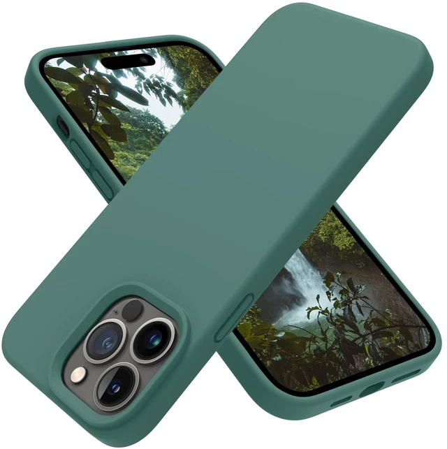 Main image of Designed for iPhone 14 Pro Case, Silicone Shockproof Slim Thin Phone Case for iPhone 14 Pro 6.1 inch (Pine Green)