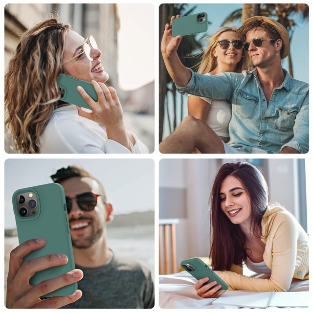 Alt view image 2 of 7 - Designed for iPhone 14 Pro Case, Silicone Shockproof Slim Thin Phone Case for iPhone 14 Pro 6.1 inch (Pine Green)
