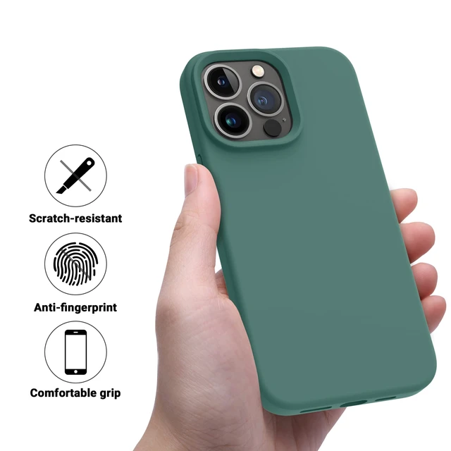 Alt view image 5 of 7 - Designed for iPhone 14 Pro Case, Silicone Shockproof Slim Thin Phone Case for iPhone 14 Pro 6.1 inch (Pine Green)